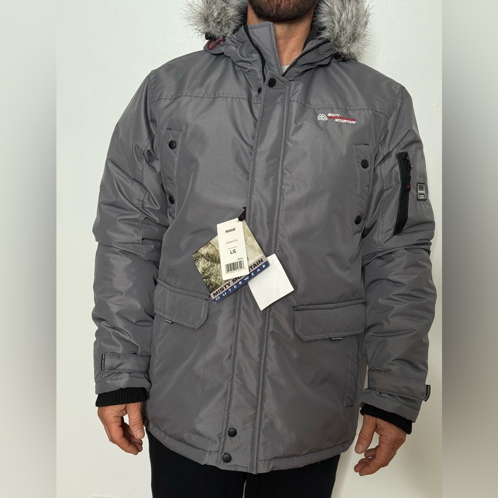 Misty Mountain Rogue Winter Parka - Graphite Grey Size L/G